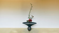 Ikebana flower arrangement.